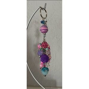 Sweet Treat Purple Candy | Handmade Beaded Bag/Charm Keychain